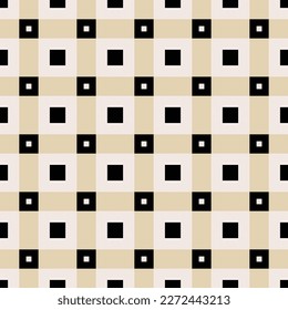 Japanese Square Plaid  Vector Seamless Pattern