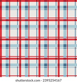 Japanese Square Plaid Vector Seamless Pattern