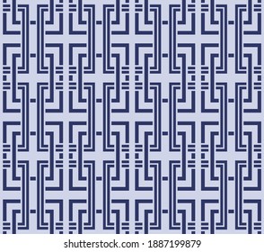Japanese Square Weave Line Vector Seamless Pattern