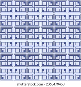 Japanese Square Weave Mesh Vector Seamless Pattern