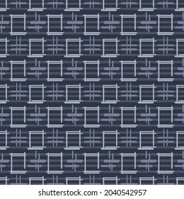 Japanese Square Weave Net Vector Seamless Pattern