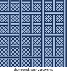 Japanese Square Weave Vector Seamless Pattern