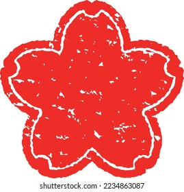 Japanese stamp. A stamp to be stamped when evaluating or replying.