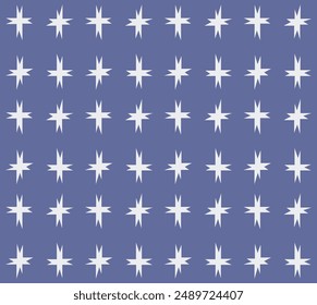 Japanese Star Cross Shape Vector Seamless Pattern