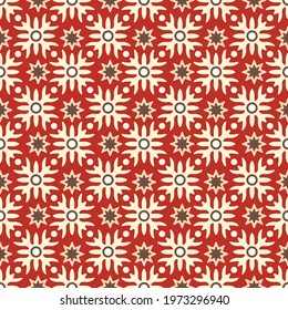 Japanese Star Motif Vector Seamless Pattern