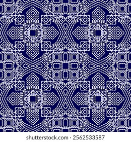 japanese stitch sashiko needlework indigo blue abstract artwork seamless geometric pattern printed background fabric wallpaper hand drawn line 
