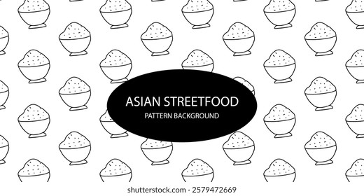 japanese streetfood popular pattern background. sushi background. takoyaki, asian pattern