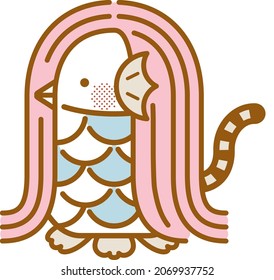 Japanese style AMABIE for New Year's card