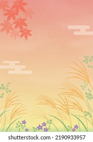Japanese style background for autumn