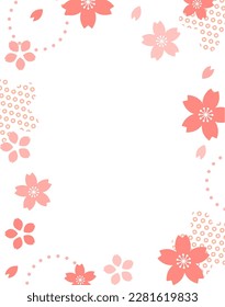 Japanese style background design with cherry blossom motif. image of Japan. traditional pattern