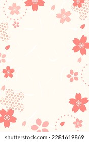 Japanese style background design with cherry blossom motif. image of Japan. traditional pattern