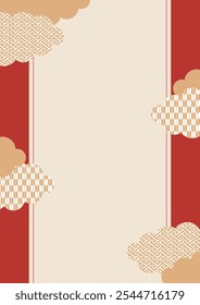 Japanese style background design for New Year