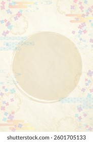 Japanese style background with hydrangea