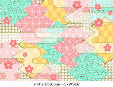 Japanese style background illustration