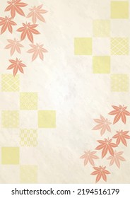 japanese style background with leaves