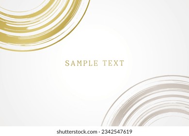 Japanese style background material drawn with a Japanese brush on paper