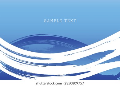 Japanese style background material drawn with a Japanese brush on paper