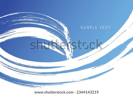 Japanese style background material drawn with a Japanese brush on paper