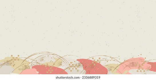 Japanese style background material illustration