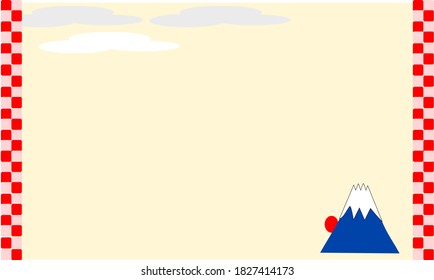 Material de fondo de estilo japonés Monte Fuji
