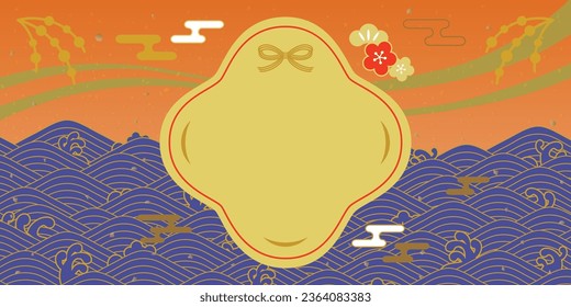 Japanese style background of the New Year