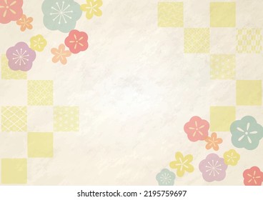  fondo de estilo japonés con damas estampadas