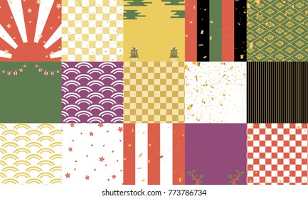 Japanese style background set