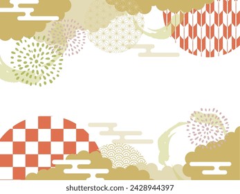 Ilustración vectorial de fondo de estilo japonés