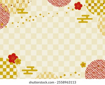 Japanese style background vector illustration