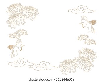 Ilustración vectorial de fondo de estilo japonés. 