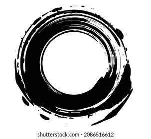 Japanese style black circle material
