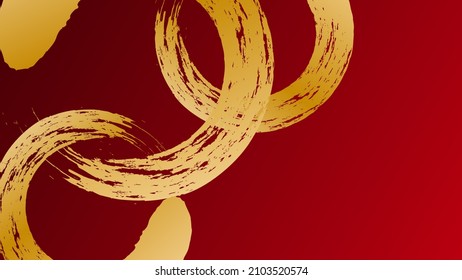 Japanese style brush circle background.