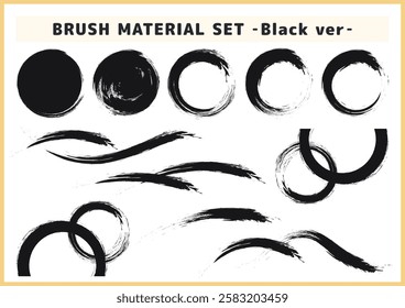 Japanese style brush material and frame set
