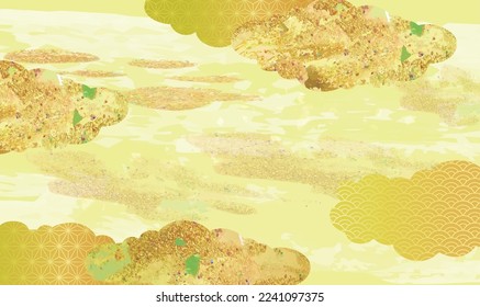 Japanese style brush touch background illustration