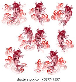 Japanese style carp