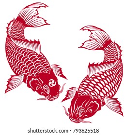 Japanese style carp,
I drew a carp in the technique of the Japanese painting,
