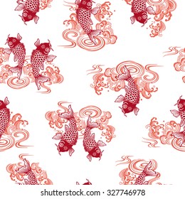 Japanese style carp pattern
