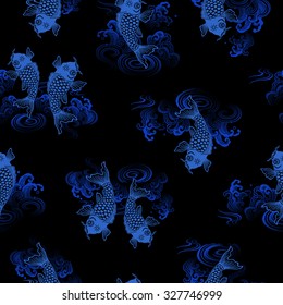 Japanese style carp pattern