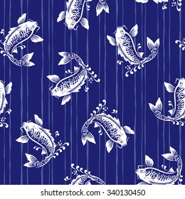 Japanese style carp pattern
