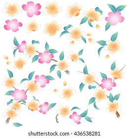 Japanese style cherry blossom