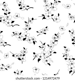 Japanese style cherry blossom pattern