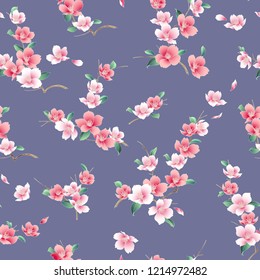 Japanese style cherry blossom pattern