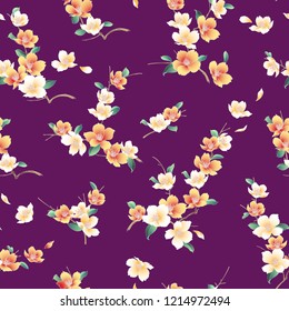 Japanese style cherry blossom pattern