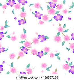 Japanese style cherry blossom pattern