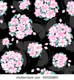 Japanese style cherry blossom pattern