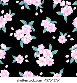 Japanese style cherry blossom pattern