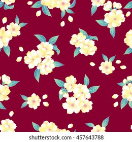 Japanese style cherry blossom pattern