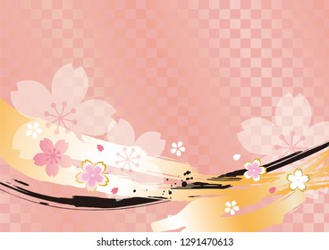 Japanese style of Japanese cherry blossoms