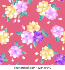 Japanese style cherry pattern