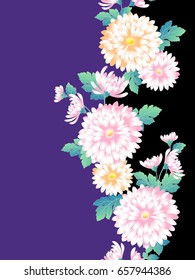 Japanese style chrysanthemum pattern